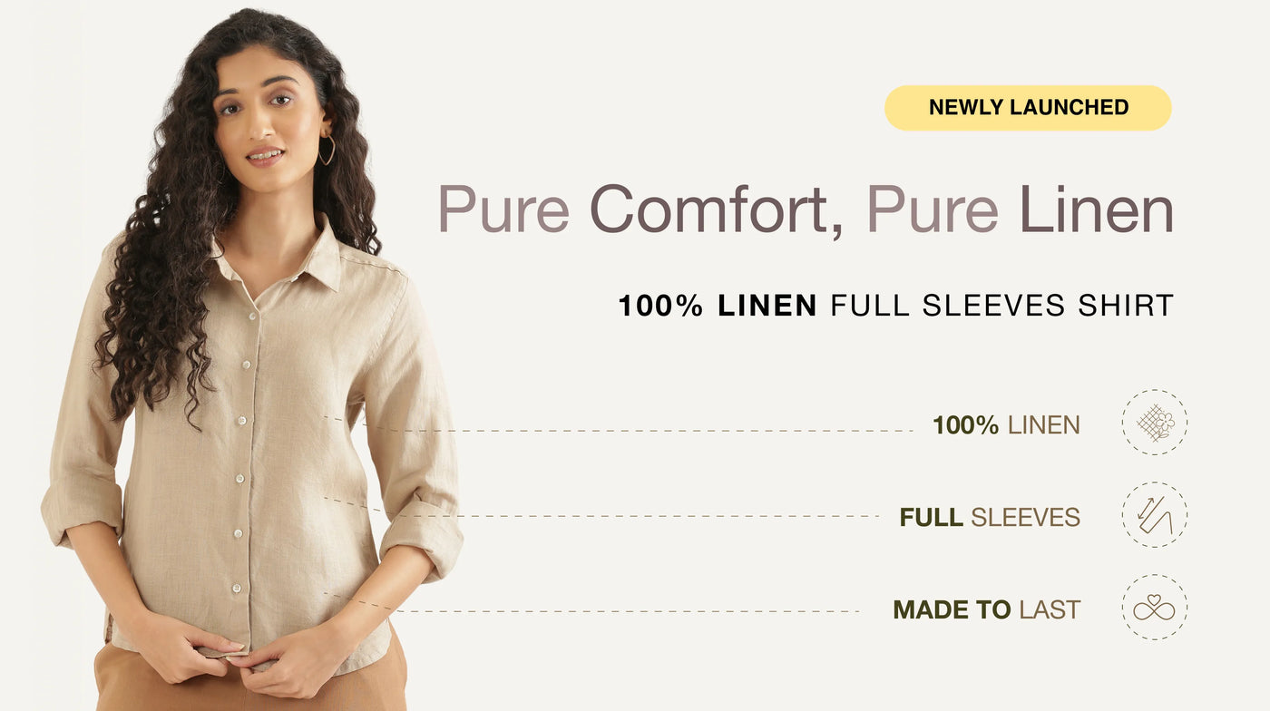 Women Pure Linen Shirts