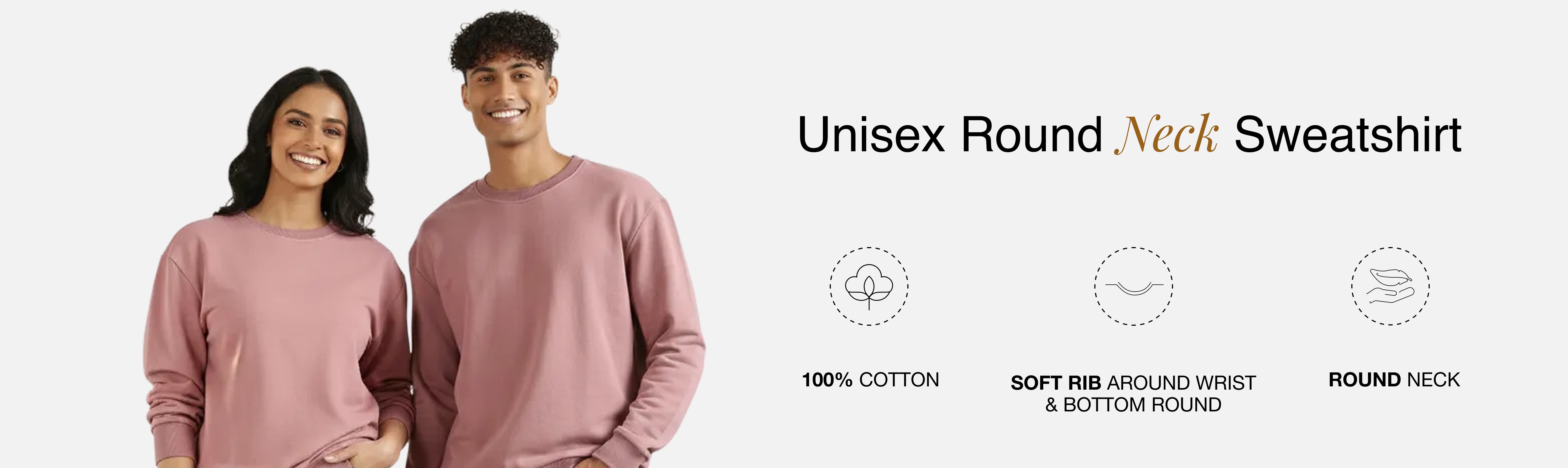 Unisex Round Neck Sweatshirts banner desktop