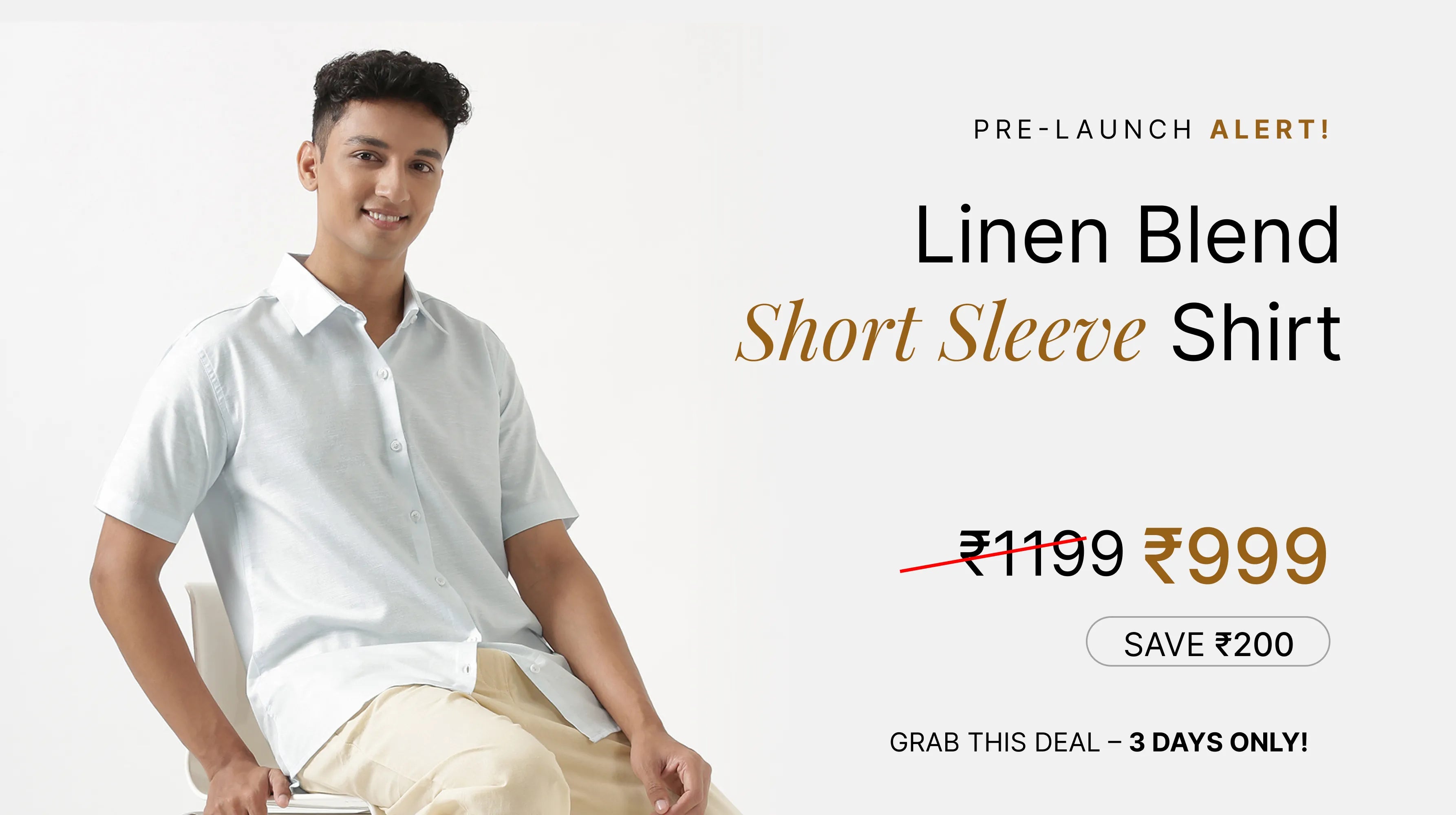 Men Linen Blend Short Sleeve Shirts banner mobile