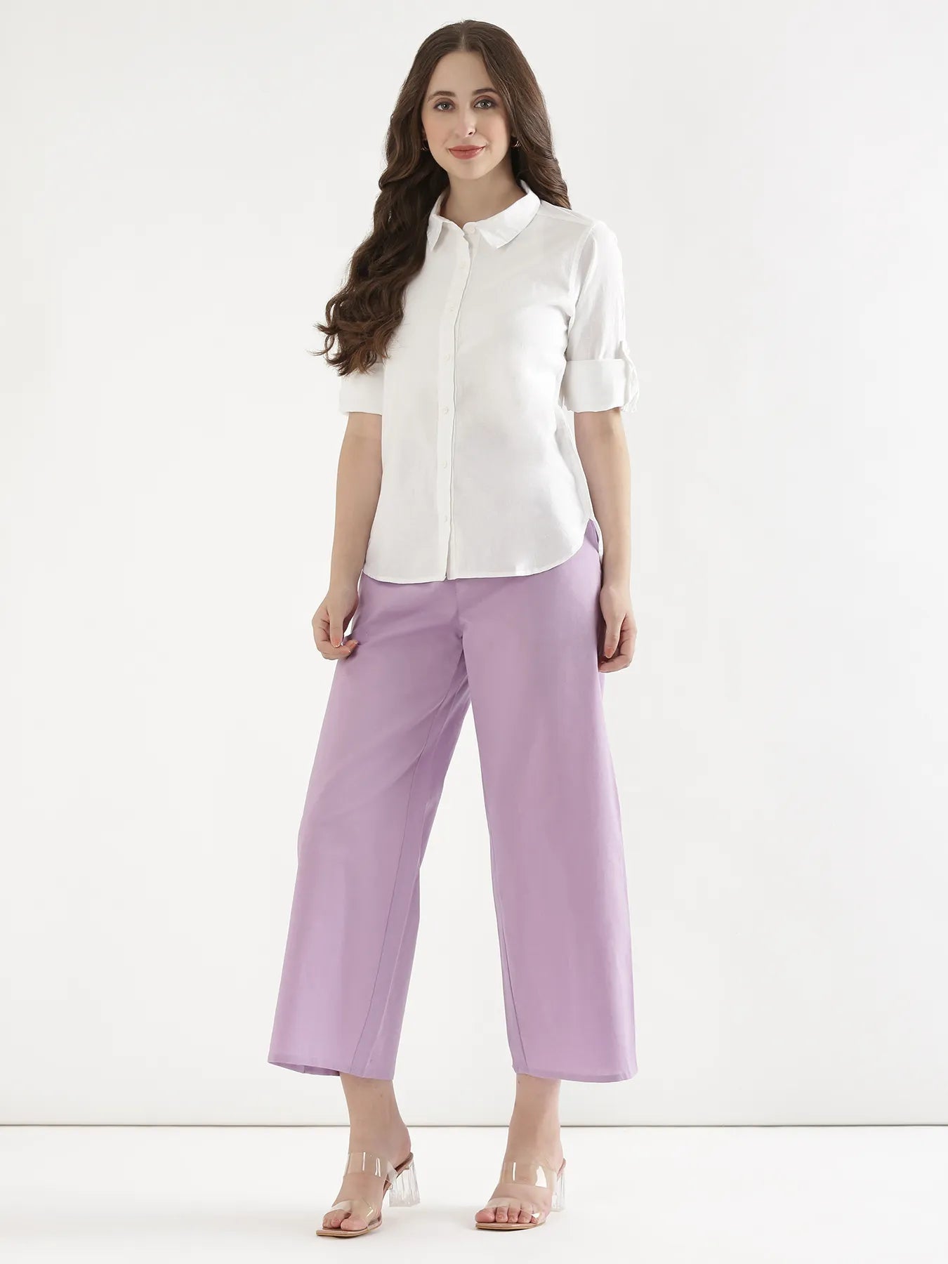 Pick Any 4 Women Airy Linen Wide Leg Pant