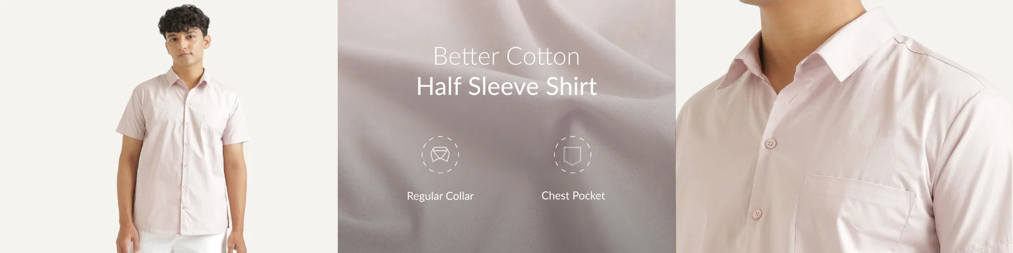 Men Better Half Sleeve Shirt banner desktop