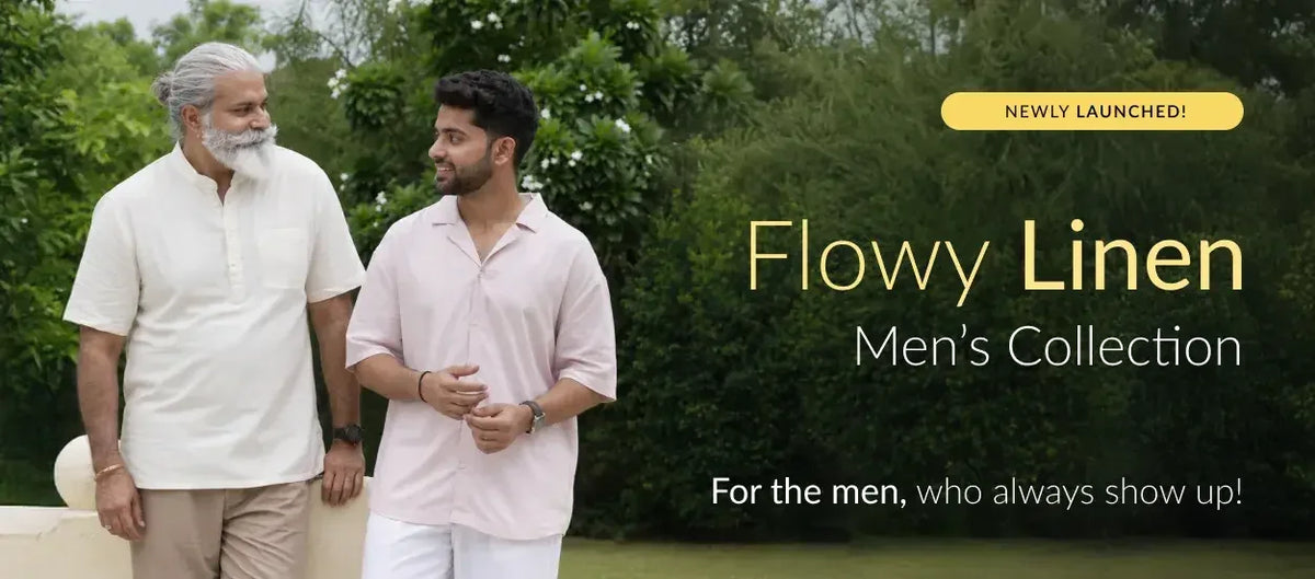 Men Flowy Linen banner mobile