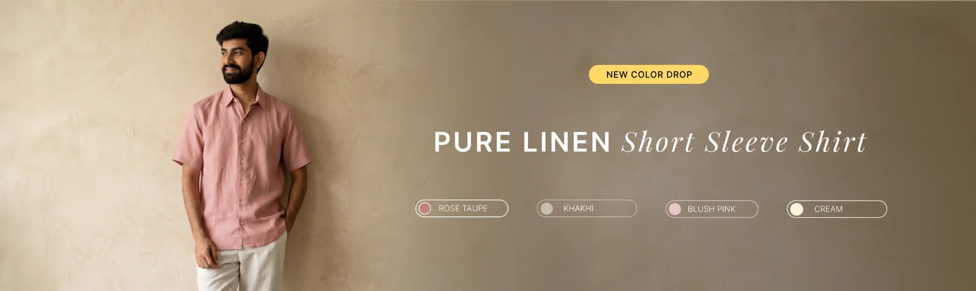 Men Pure Linen Short Sleeve Shirts