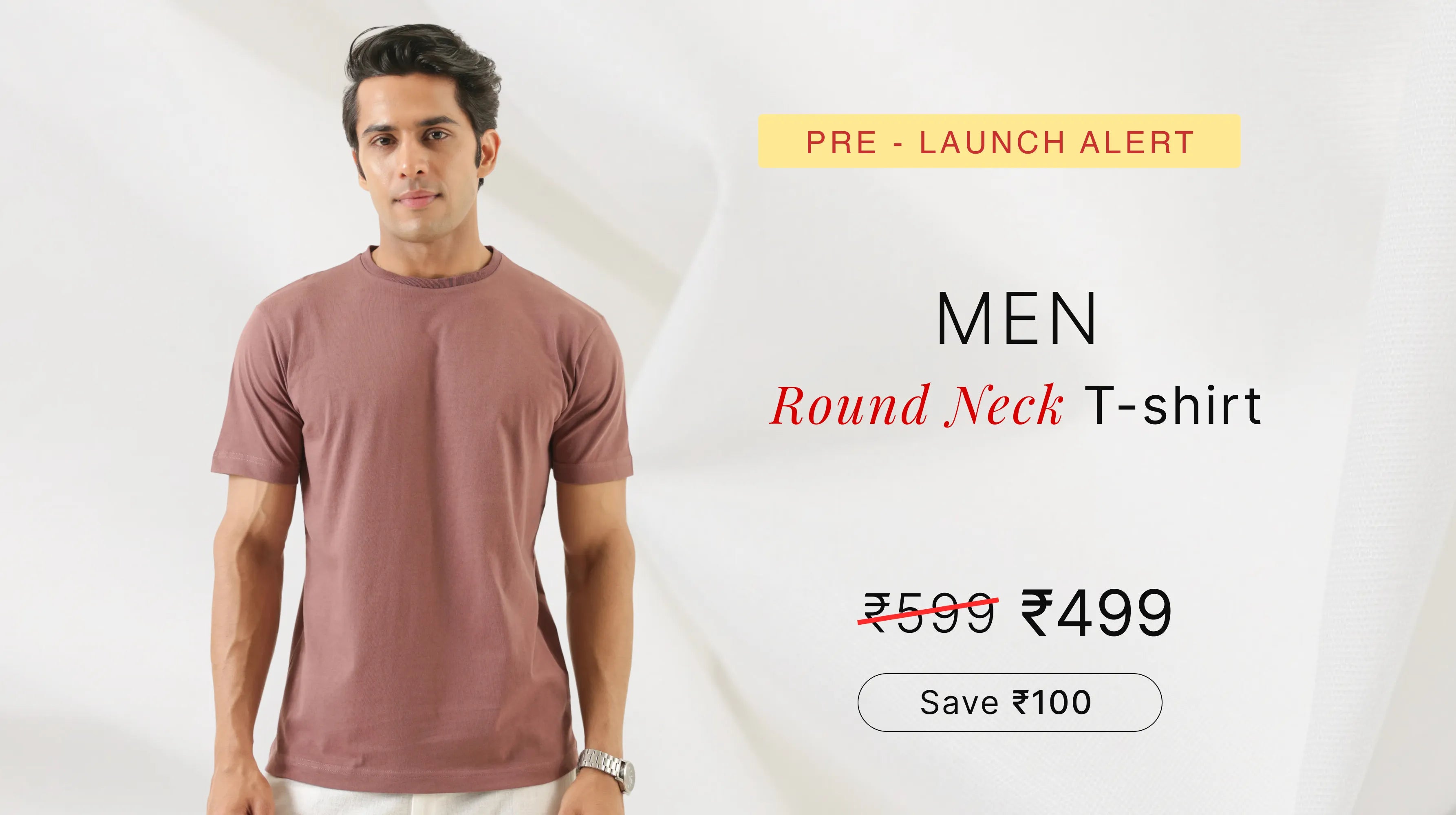 Men Round Neck T-shirts banner mobile