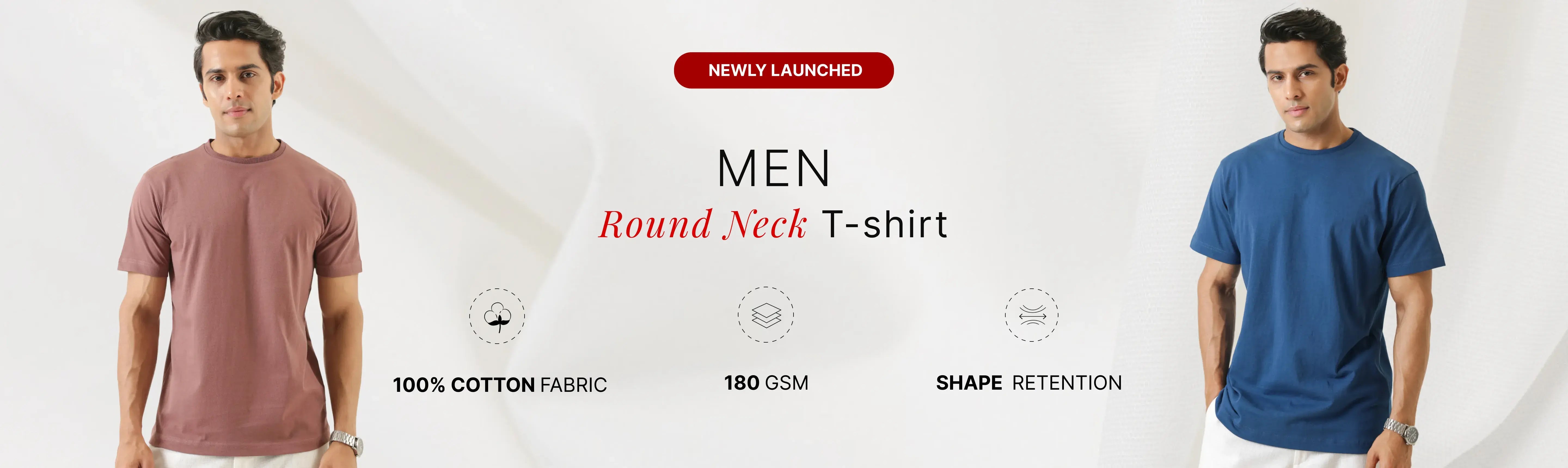 Men Round Neck T-shirts banner desktop