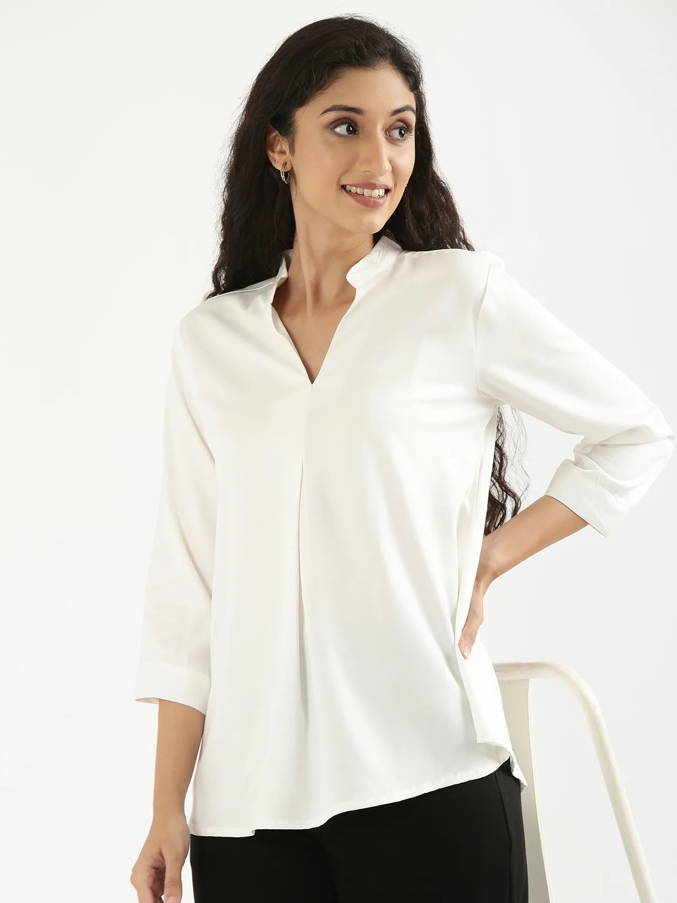 Pick Any 4 Women Viscose Pleated Top