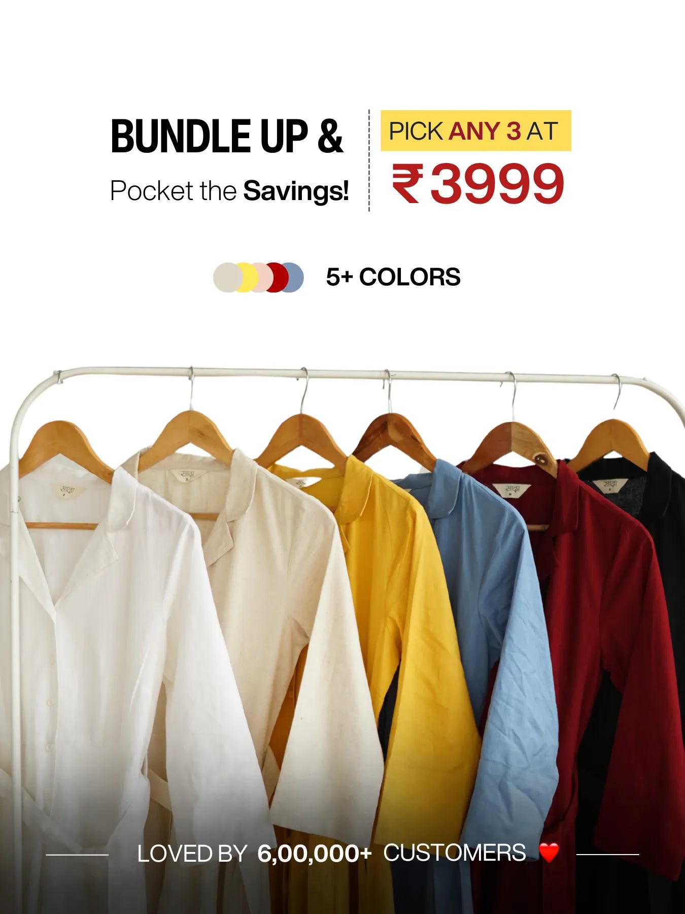 Pick Any 3 Women Airy Linen Flared Dress