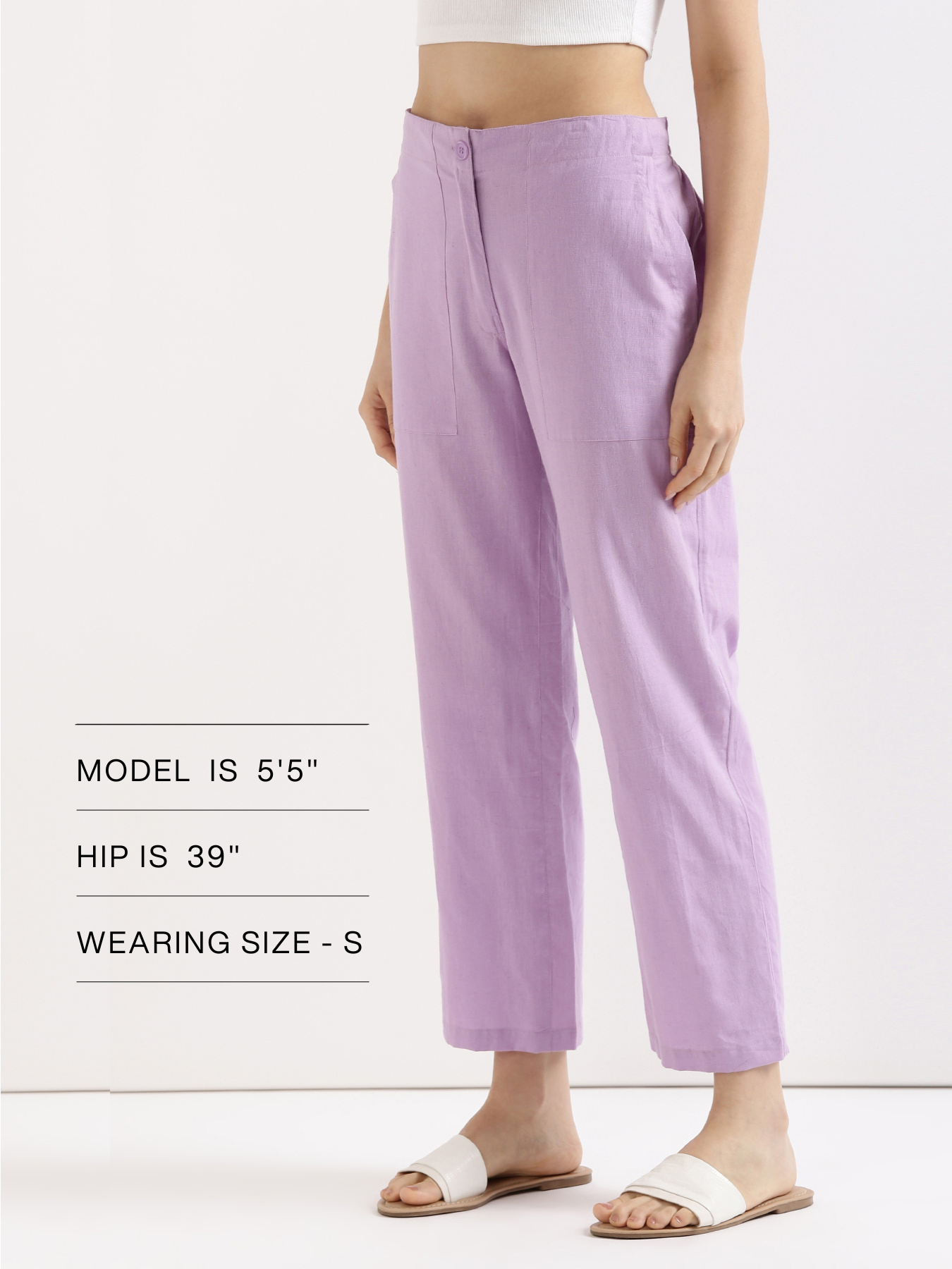 Lilac Airy Linen Pants