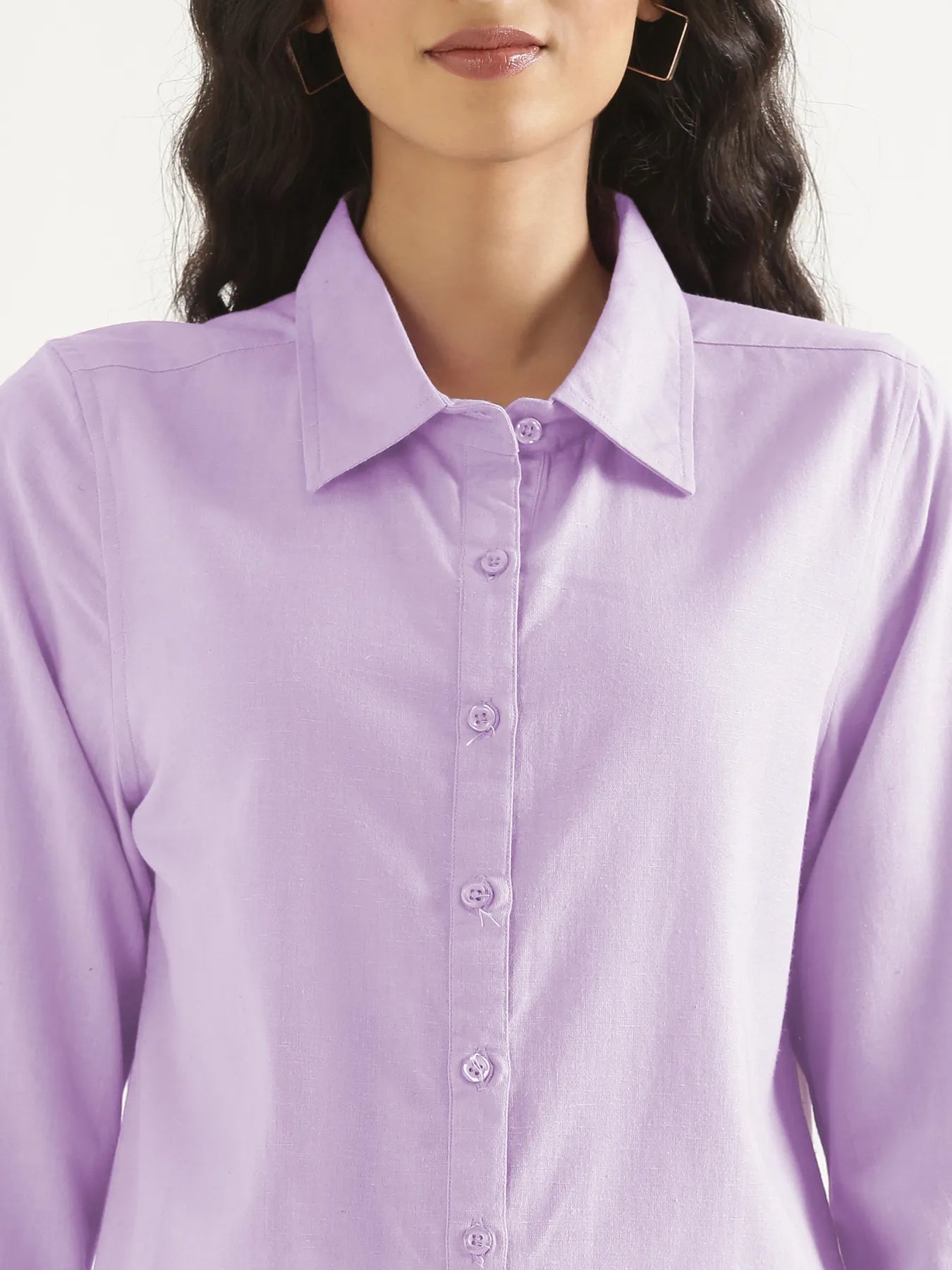 Women Lilac Airy-Linen Shirt
