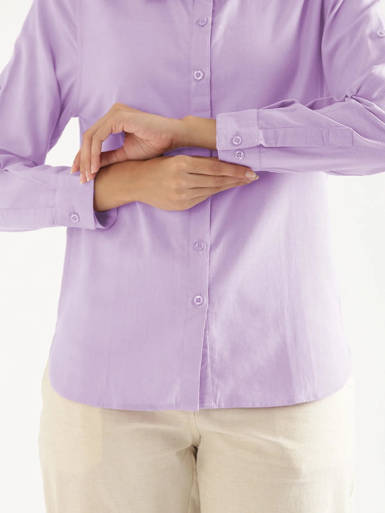 Women Lilac Airy-Linen Shirt