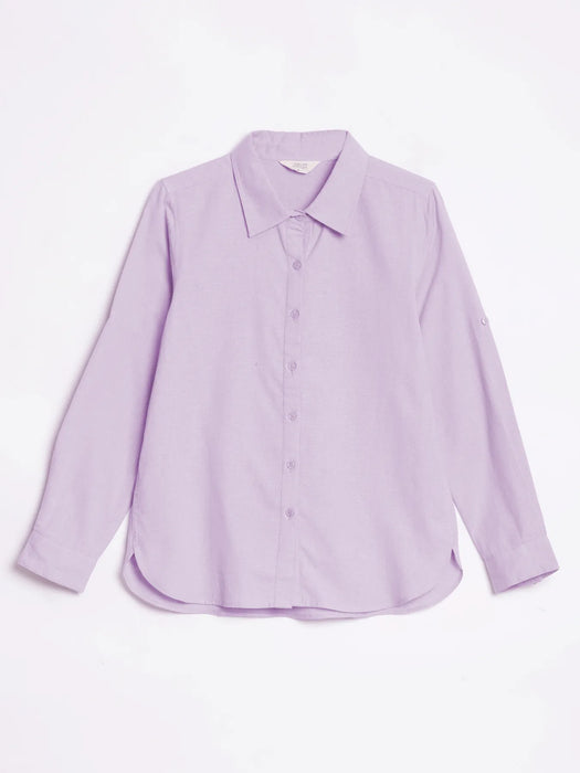 Women Lilac Airy-Linen Shirt