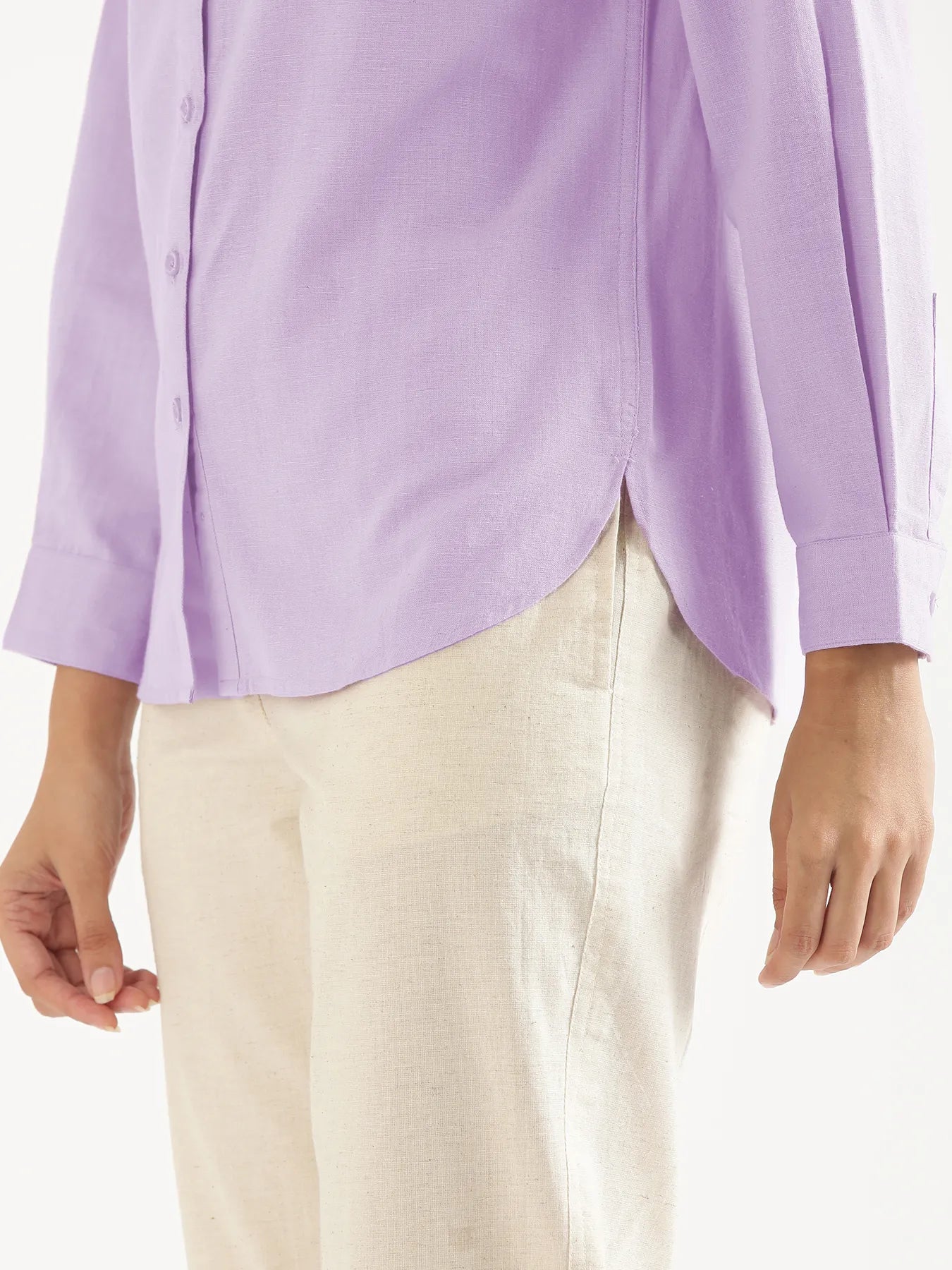 Women Lilac Airy-Linen Shirt
