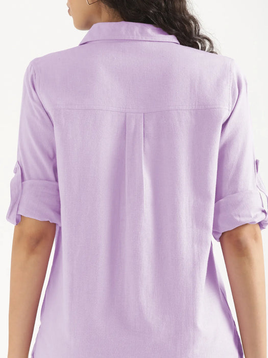 Women Lilac Airy-Linen Shirt