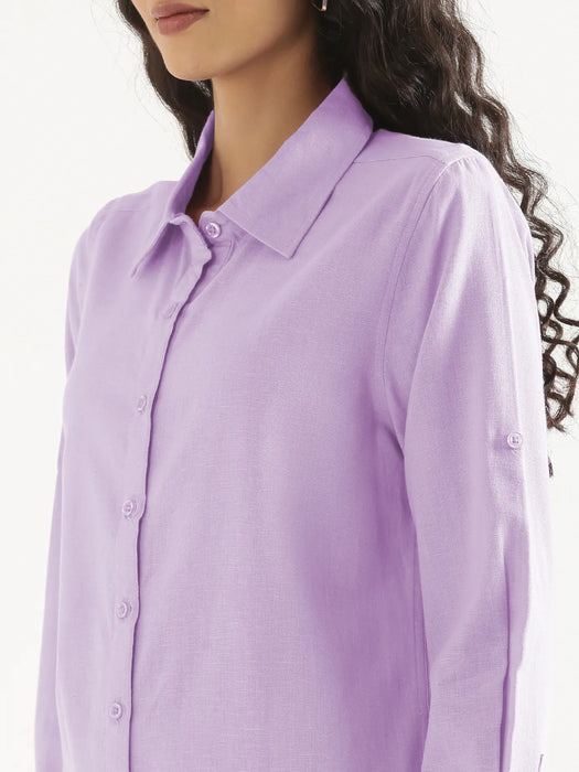 Women Lilac Airy-Linen Shirt