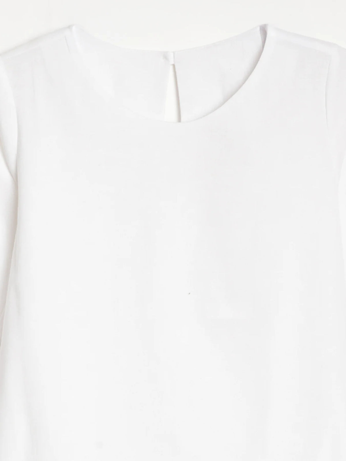 Women White Airy Linen Puff Sleeve Long Kurta