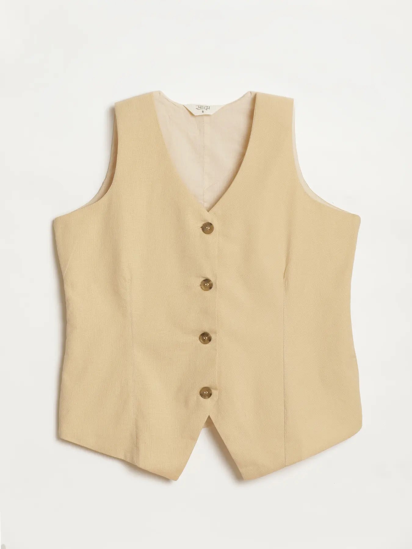 Women Fawn Airy Linen Waist Coat