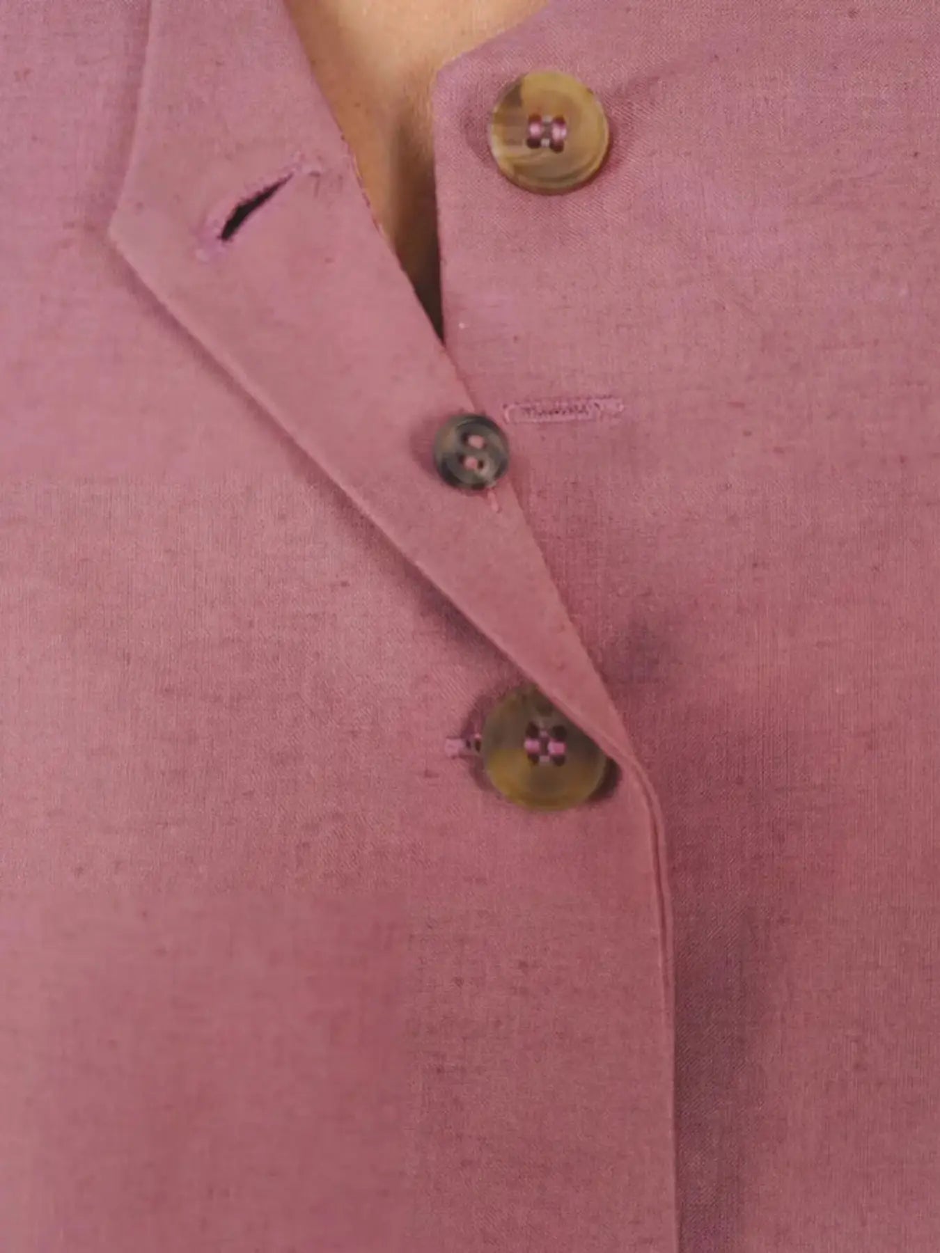 Women Rose Taupe Airy Linen Waist Coat