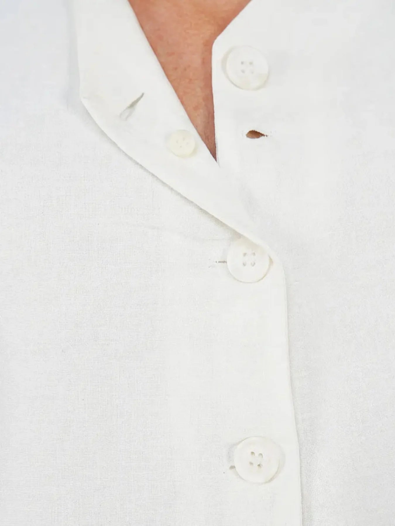 Women White Airy Linen Waist Coat