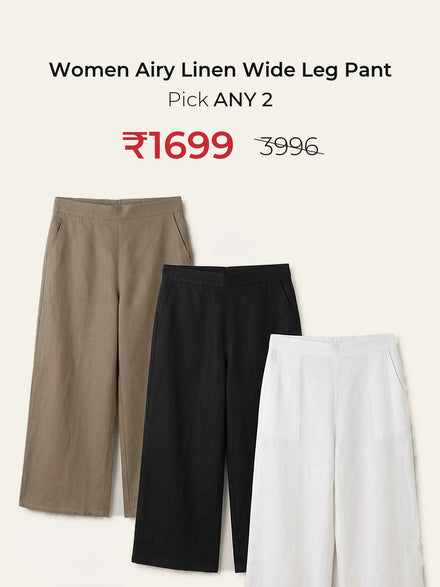 Pick Any 2 banner - Pick Any 2 Women Airy Linen Wide Leg Pant