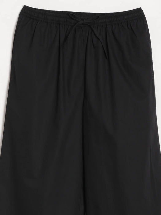 Women Black Better Cotton Casual Pant