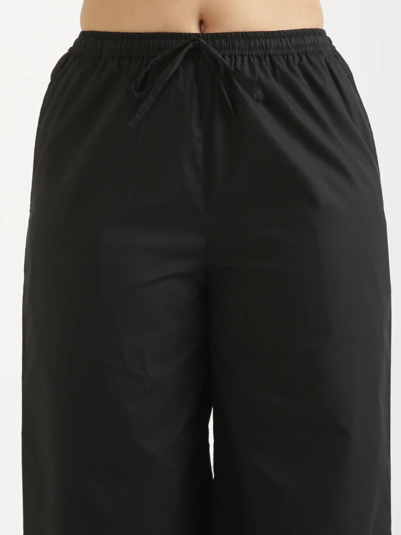 Women Black Better Cotton Casual Pant