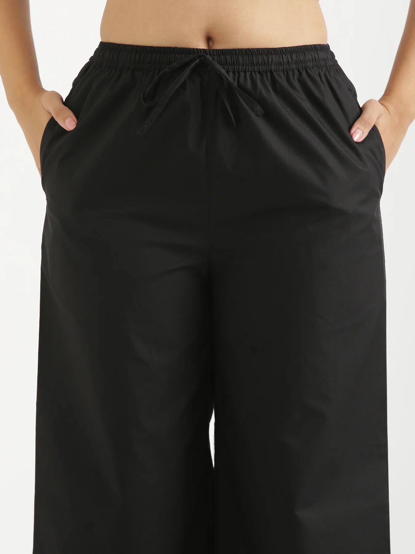 Women Black Better Cotton Casual Pant