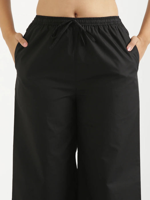 Women Black Better Cotton Casual Pant
