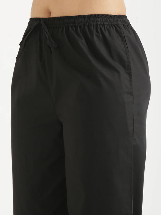 Women Black Better Cotton Casual Pant