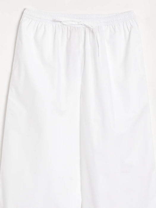 Women White Better Cotton Casual Pant