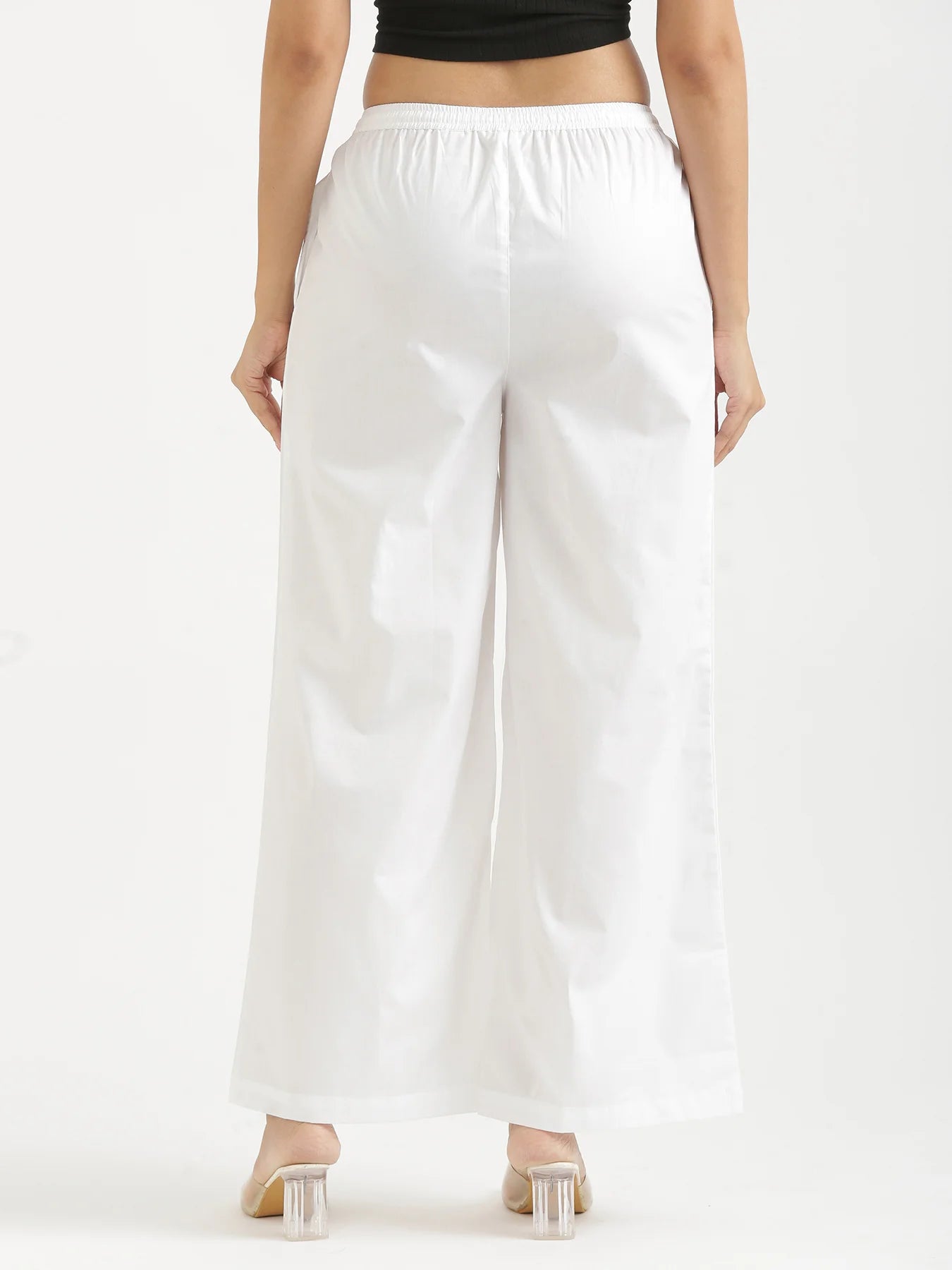 Women White Better Cotton Casual Pant