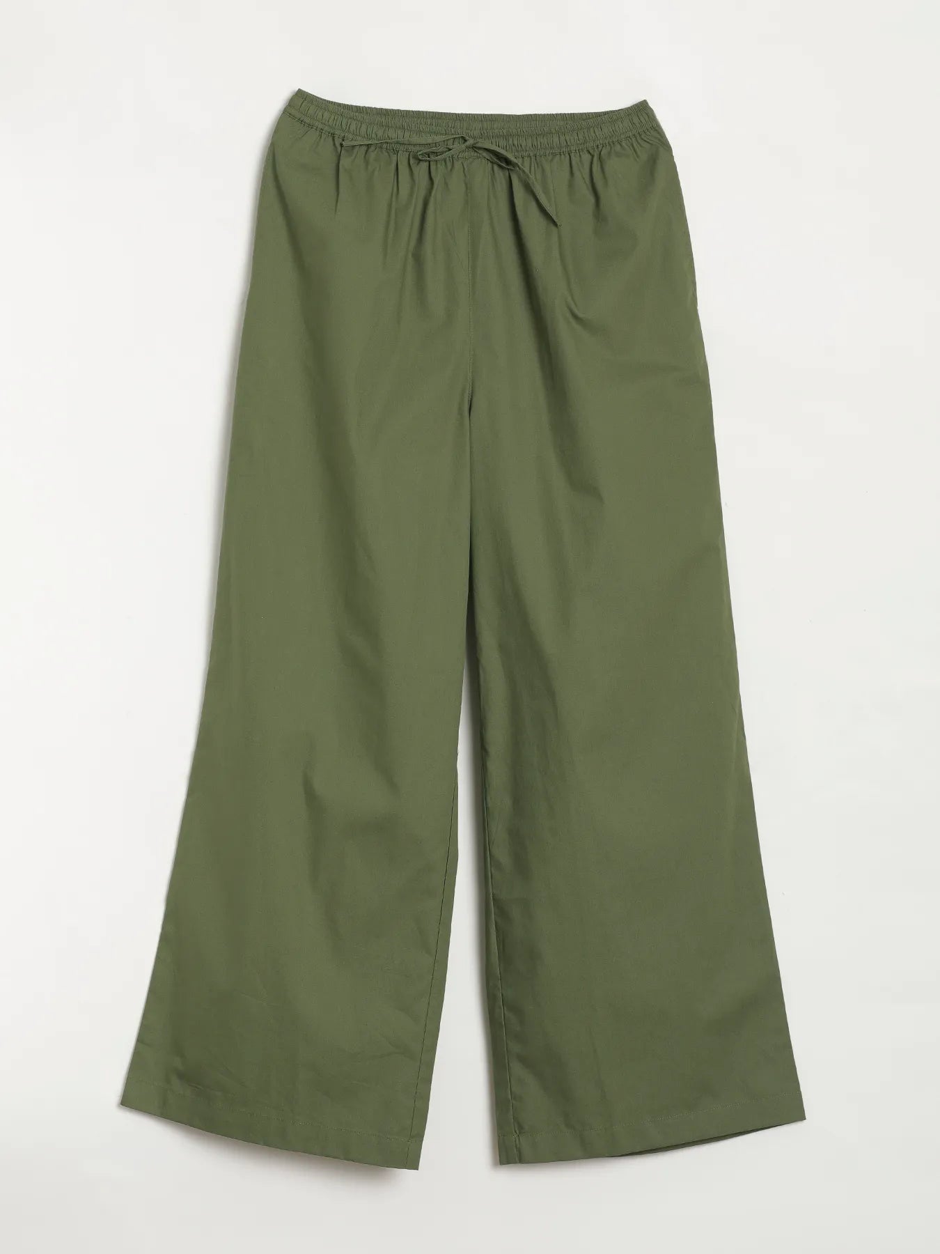 Women Forest Green Better Cotton Casual Pant