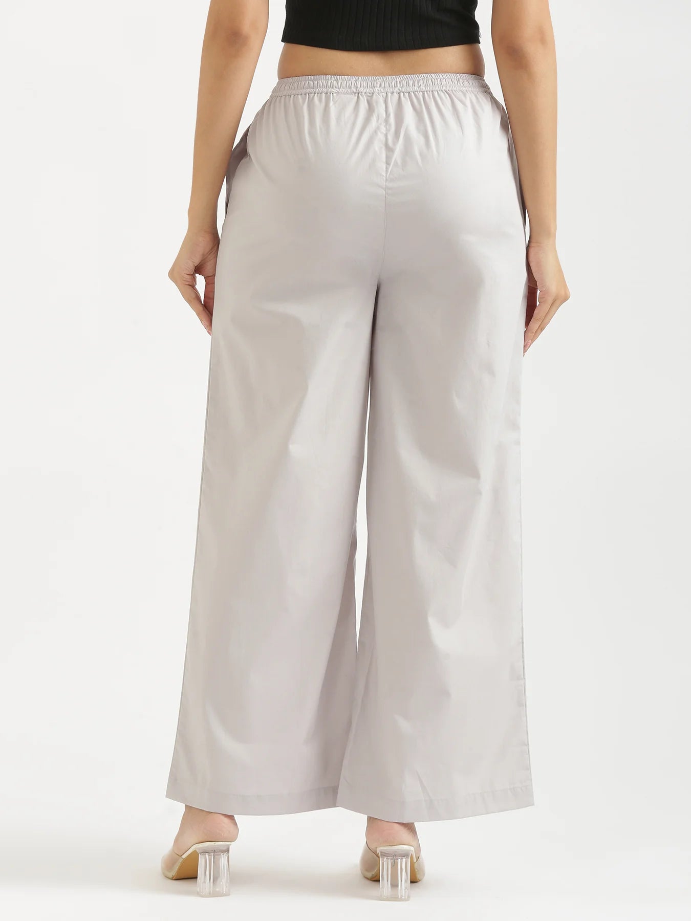 Women Grey Better Cotton Casual Pant