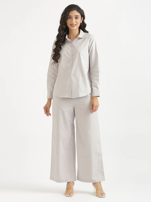 Women Grey Better Cotton Casual Pant