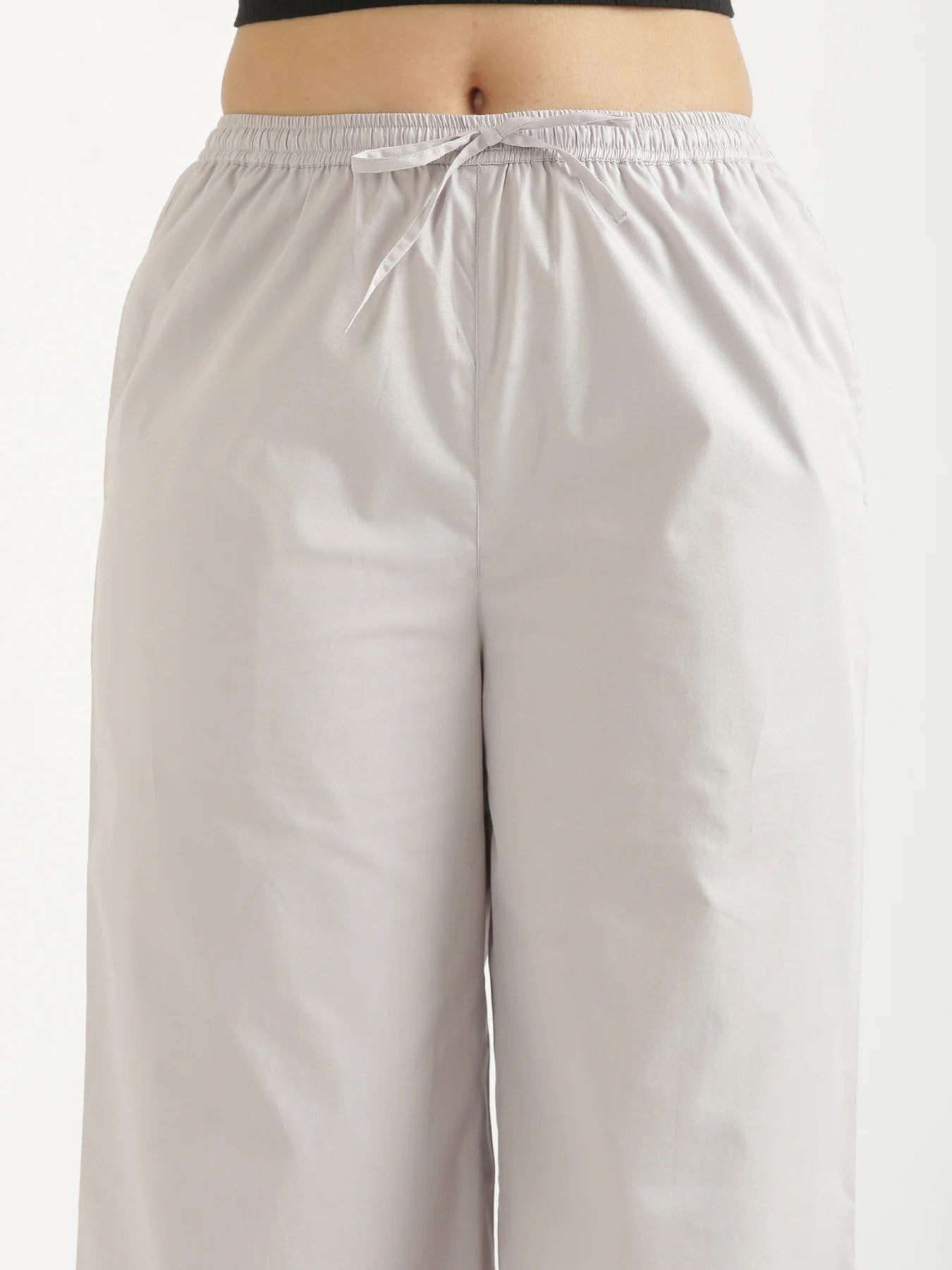 Women Grey Better Cotton Casual Pant