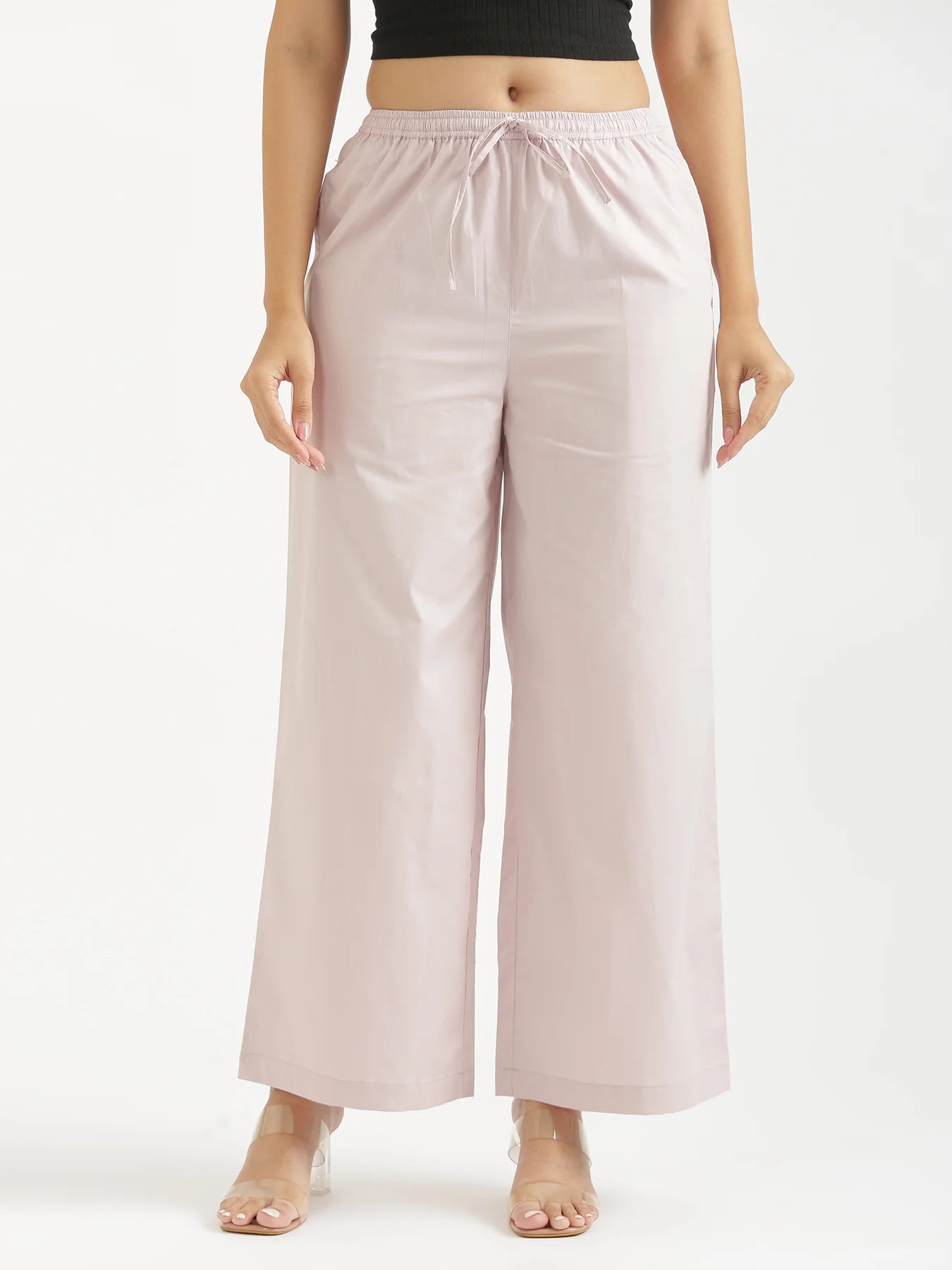 Women Mauve Pink Better Cotton Casual Pant