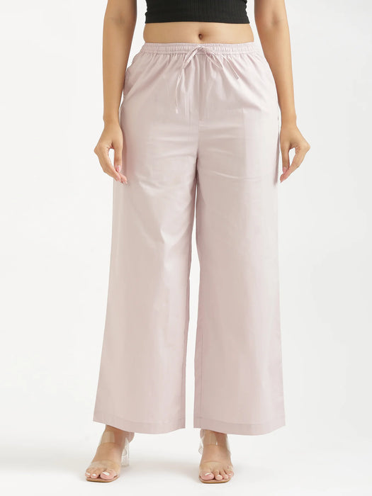 Women Mauve Pink Better Cotton Casual Pant