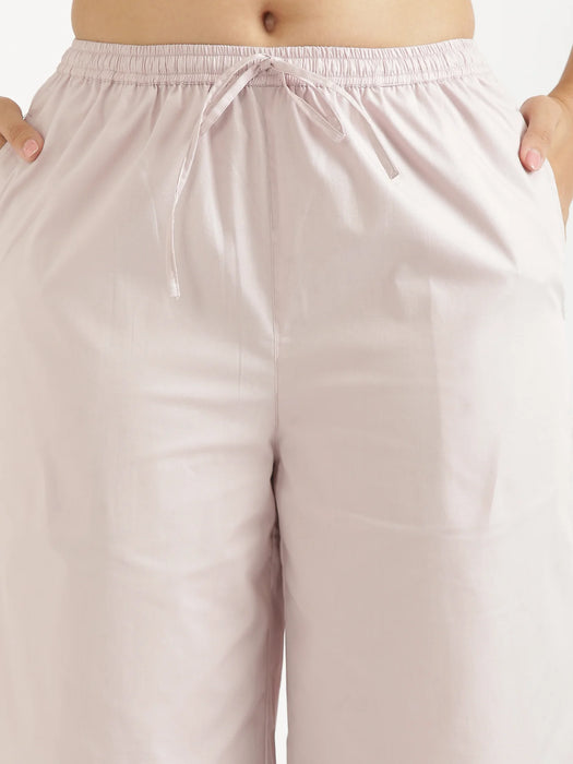 Women Mauve Pink Better Cotton Casual Pant