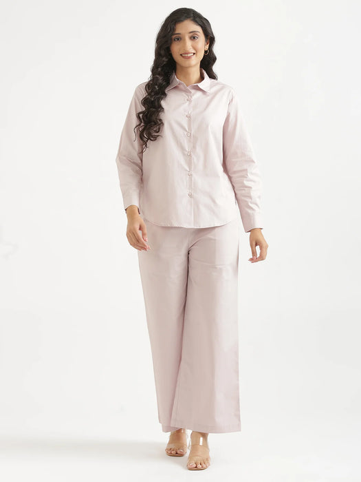 Women Mauve Pink Better Cotton Casual Pant