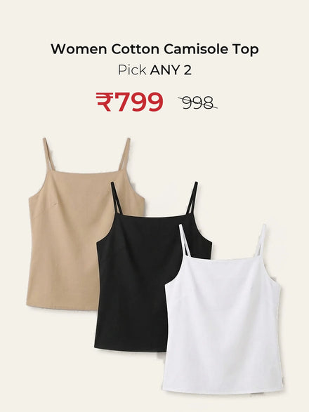Pick Any 2 banner - Pick Any 2 Women Cotton Camisole Top