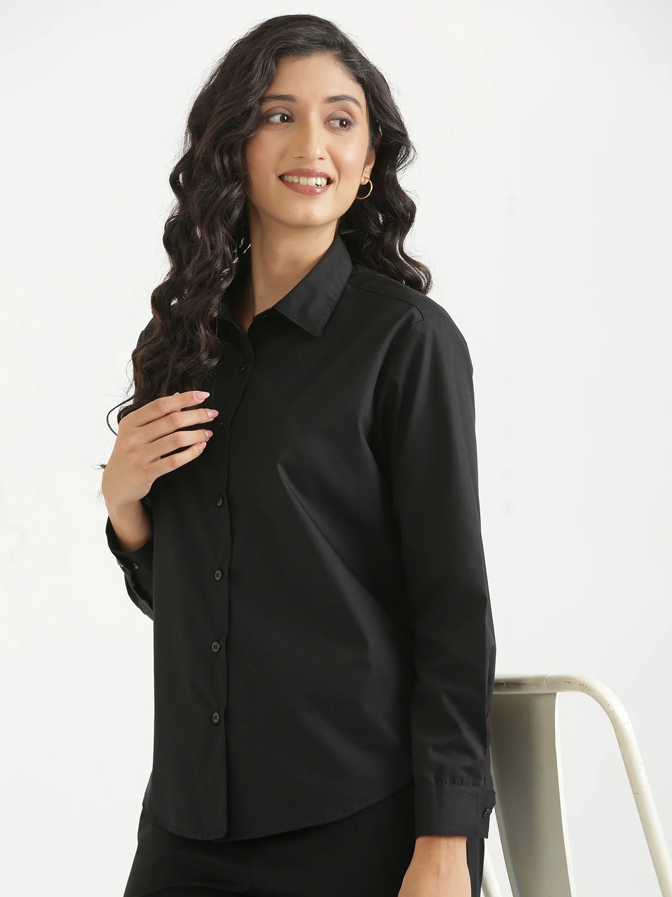 Women Black Better Cotton Everyday Shirt