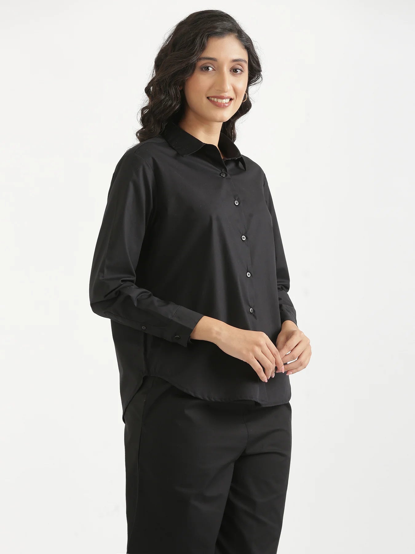 Women Black Better Cotton Everyday Shirt