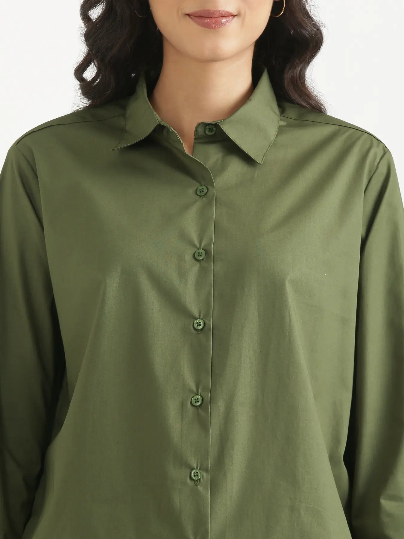 Women Forest Green Better Cotton Everyday Shirt