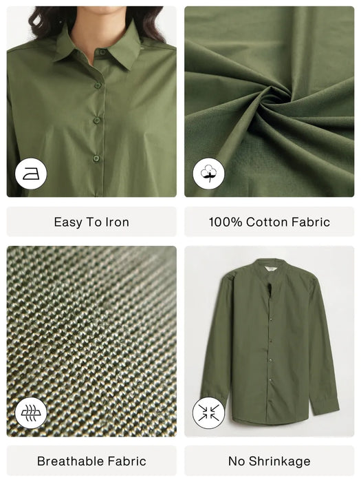 Women Forest Green Better Cotton Everyday Shirt