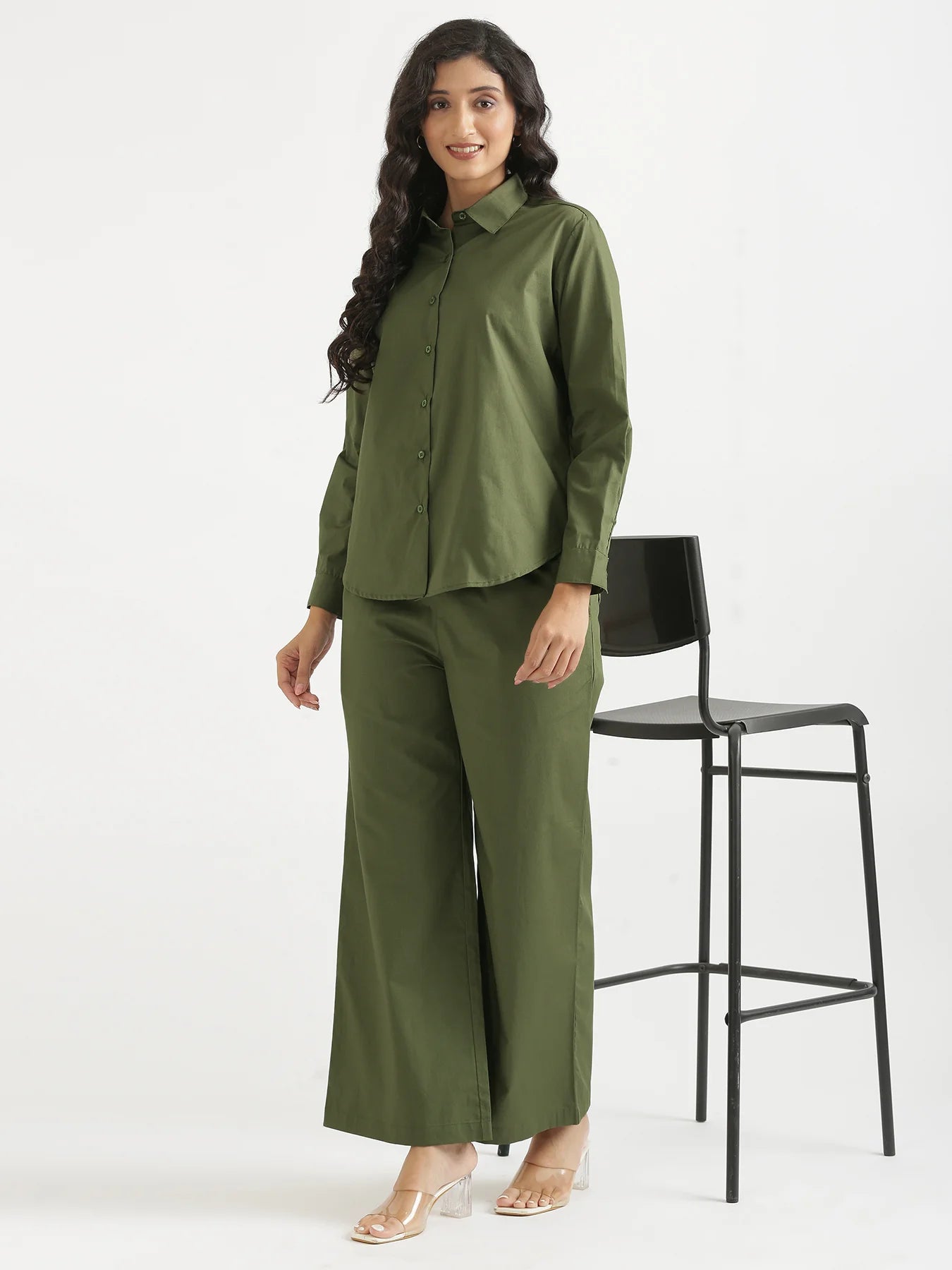 Women Forest Green Better Cotton Everyday Shirt