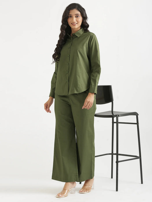 Women Forest Green Better Cotton Everyday Shirt