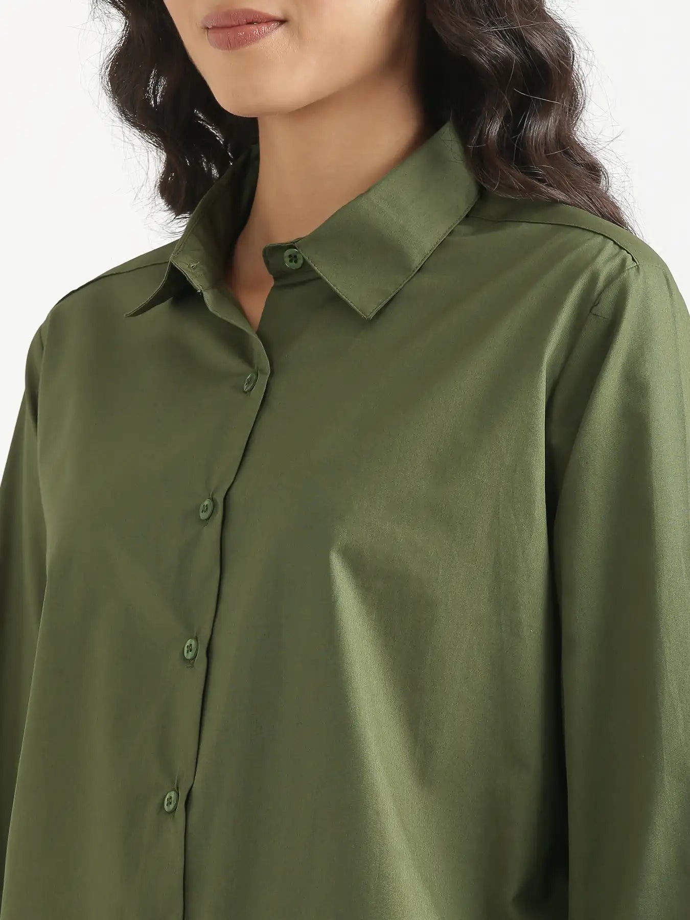 Women Forest Green Better Cotton Everyday Shirt