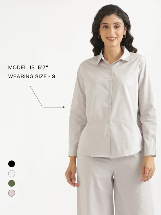 Women Grey Better Cotton Everyday Shirt