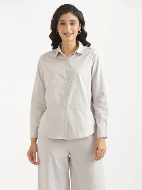 Women Grey Better Cotton Everyday Shirt