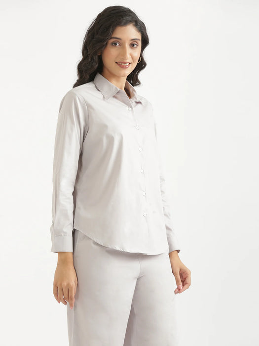 Women Grey Better Cotton Everyday Shirt