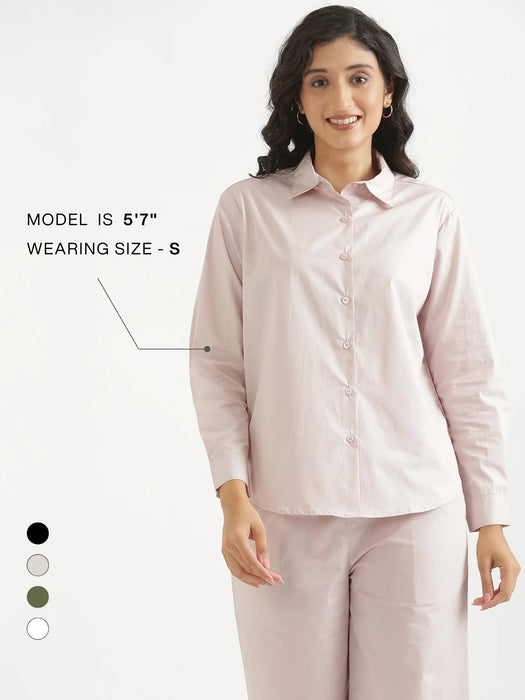Women Mauve Pink Better Cotton Everyday Shirt